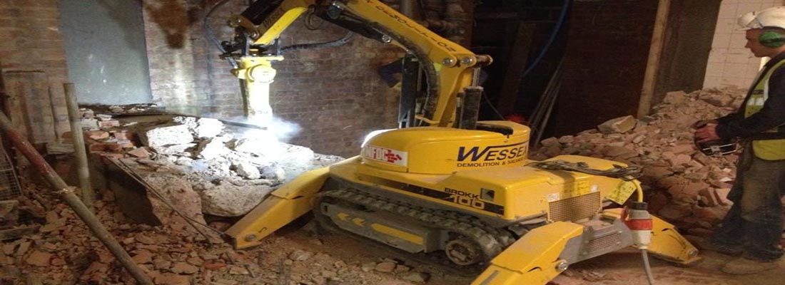Plant Hire - Wessex Demolition - Brokk 100 Robotic Demolition